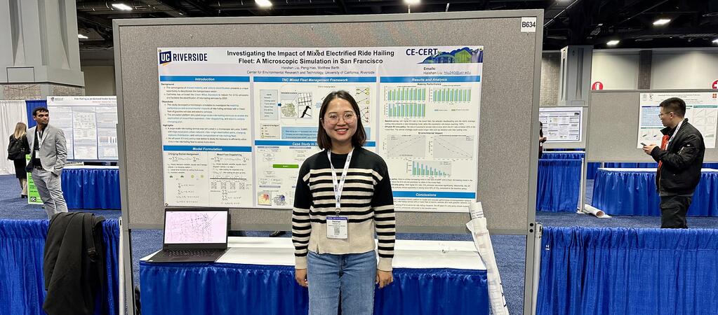 Haishan Liu at 2024 Transportation Research Board Annual Meeting, in Washington DC. 